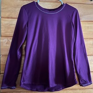 Elegant Purple Long Sleeve Top